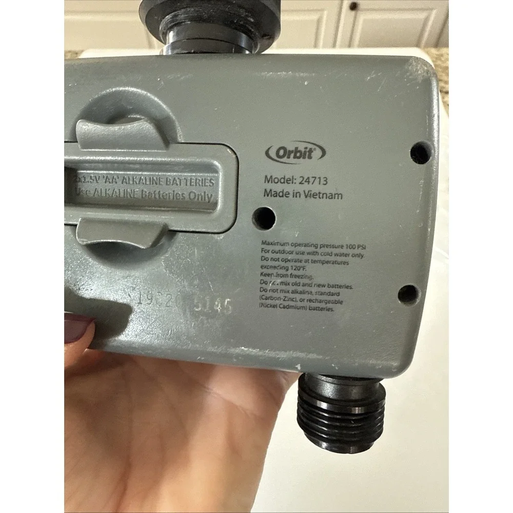 ORBIT 2-OUTLET HOSE FAUCET‎ TIMER MODEL 24713. (4979) Works Great